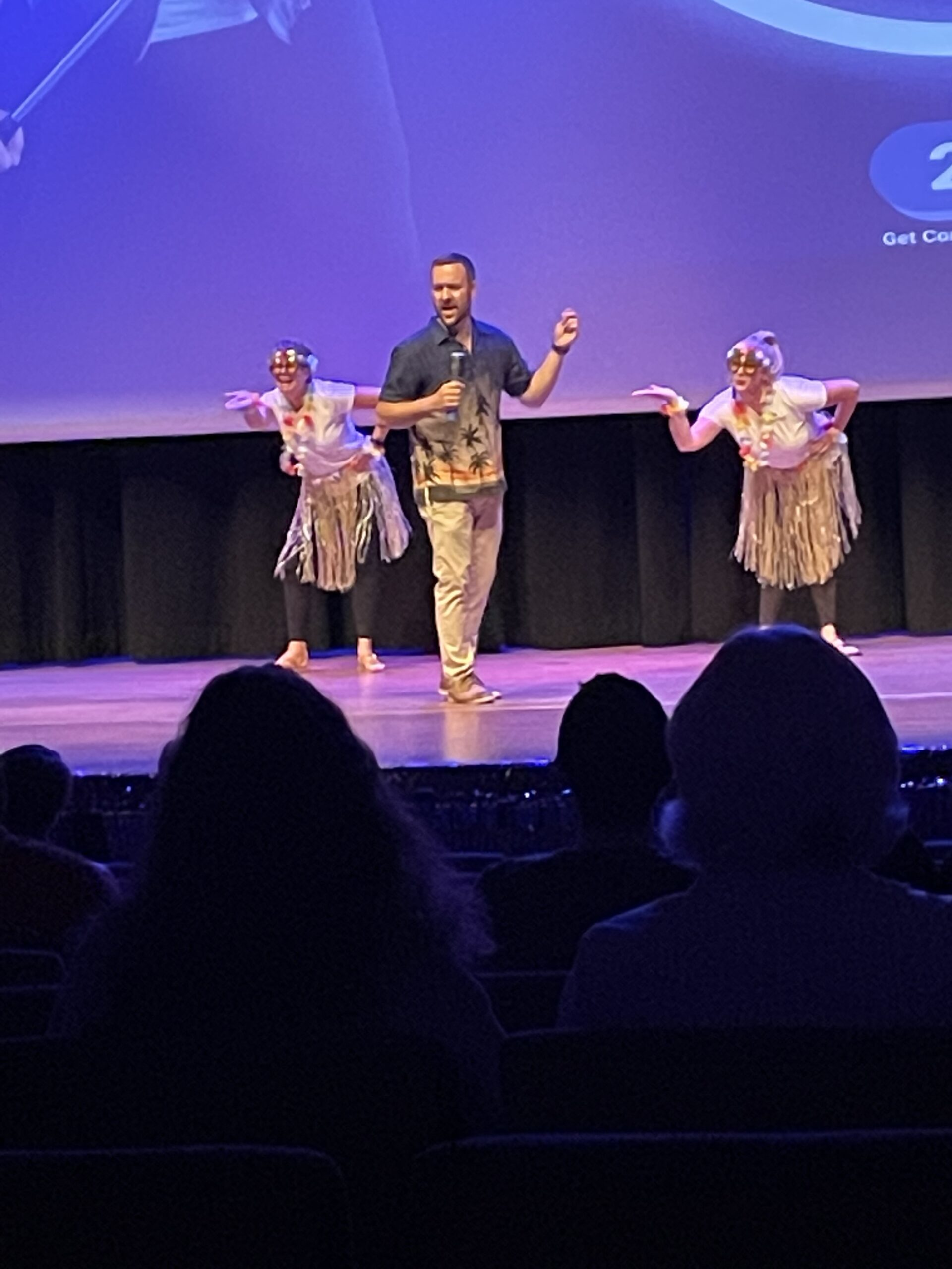 staff member casey quinn performing for wyoming 211's lip sync battle